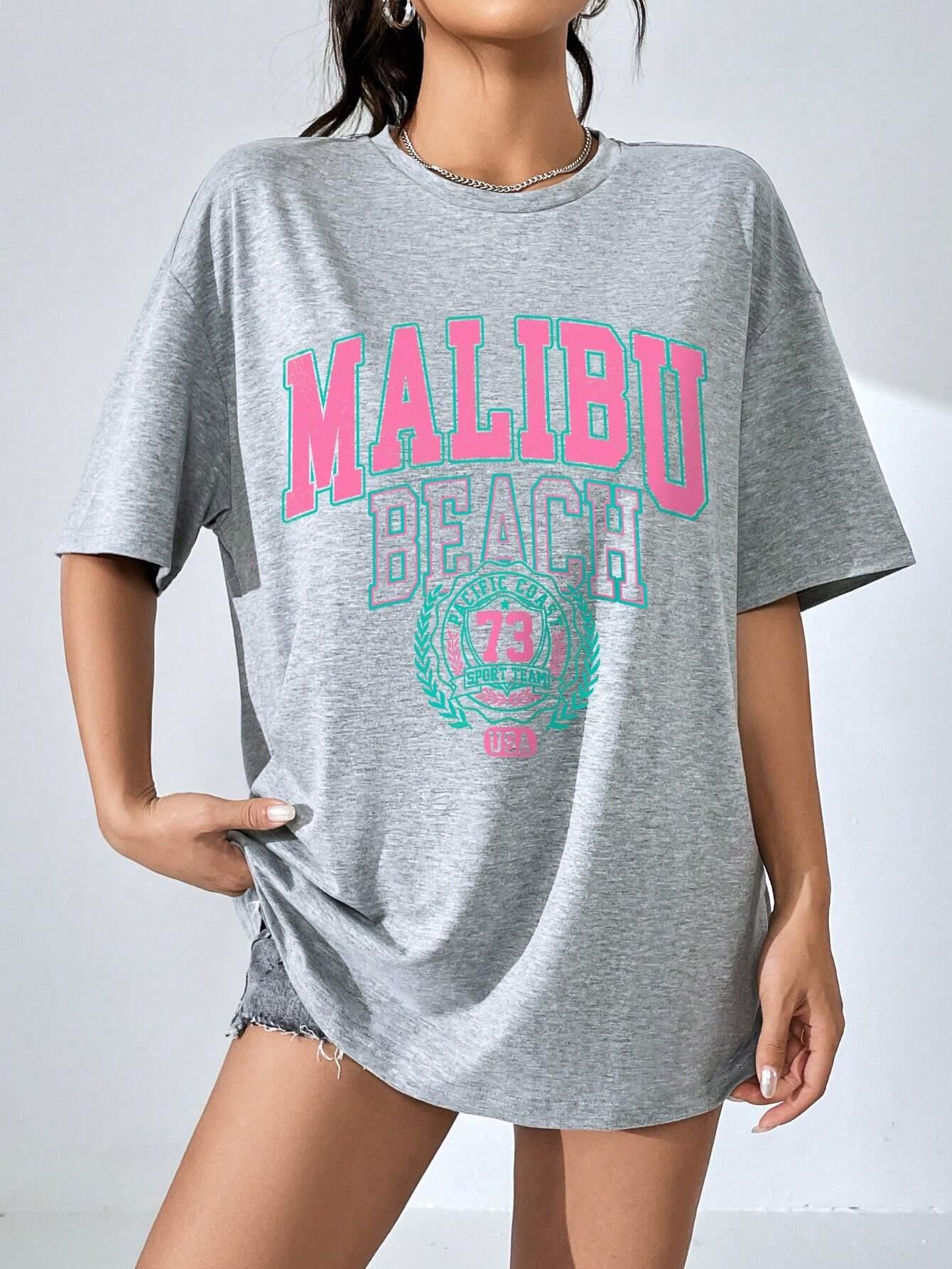 Malibu Beach Letter Print Prin - đánh giá và giá Streetwear Clothing Brand