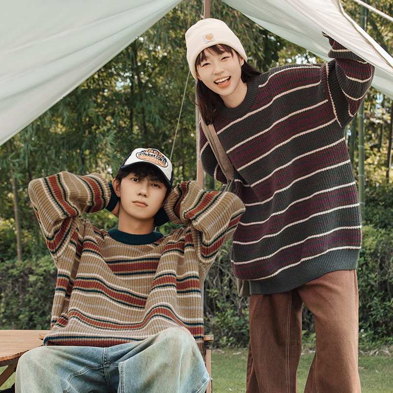 Korean Fashion Vintage Striped - đánh giá và giá Streetwear Brand England